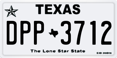 TX license plate DPP3712