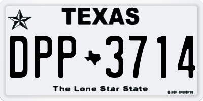 TX license plate DPP3714