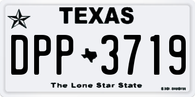 TX license plate DPP3719