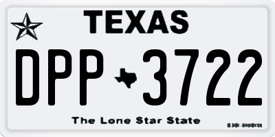 TX license plate DPP3722