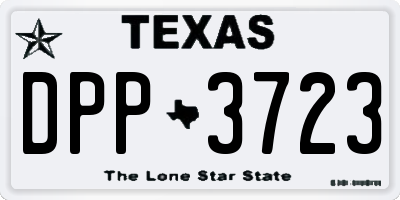 TX license plate DPP3723