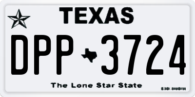 TX license plate DPP3724