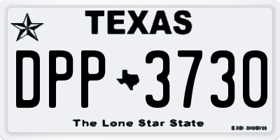 TX license plate DPP3730