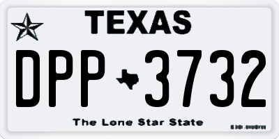 TX license plate DPP3732