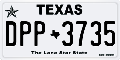 TX license plate DPP3735