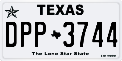 TX license plate DPP3744