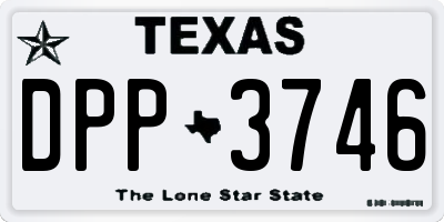 TX license plate DPP3746