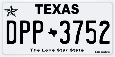 TX license plate DPP3752