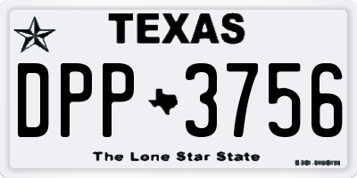 TX license plate DPP3756