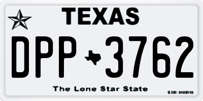 TX license plate DPP3762