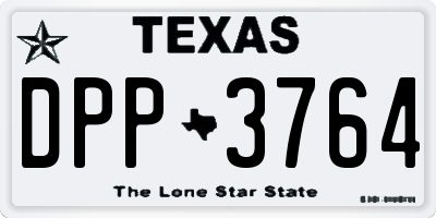 TX license plate DPP3764