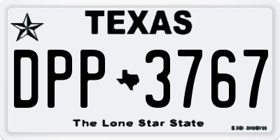 TX license plate DPP3767