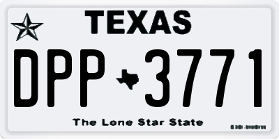 TX license plate DPP3771