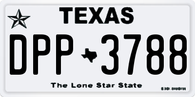 TX license plate DPP3788