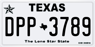 TX license plate DPP3789