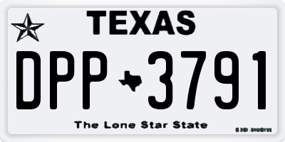 TX license plate DPP3791