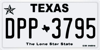 TX license plate DPP3795