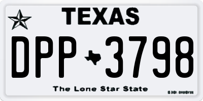 TX license plate DPP3798