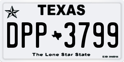 TX license plate DPP3799