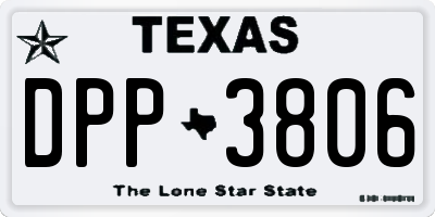 TX license plate DPP3806