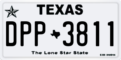 TX license plate DPP3811