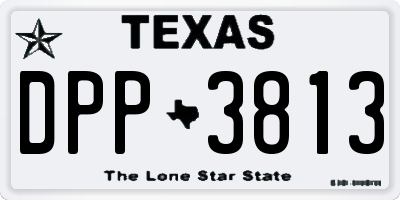 TX license plate DPP3813