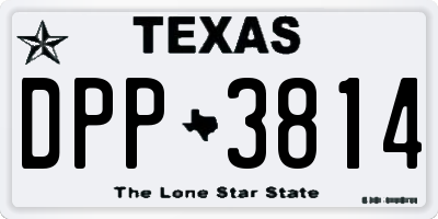 TX license plate DPP3814