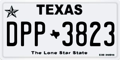 TX license plate DPP3823