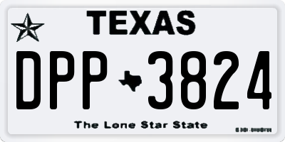 TX license plate DPP3824