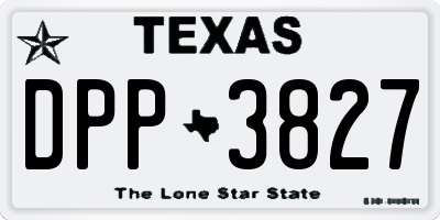 TX license plate DPP3827