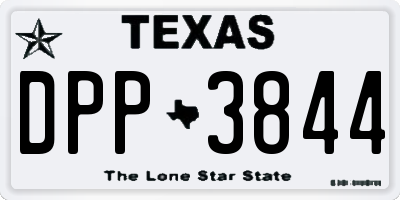 TX license plate DPP3844