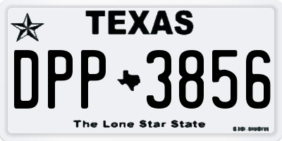 TX license plate DPP3856