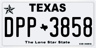 TX license plate DPP3858