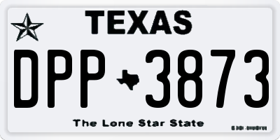 TX license plate DPP3873