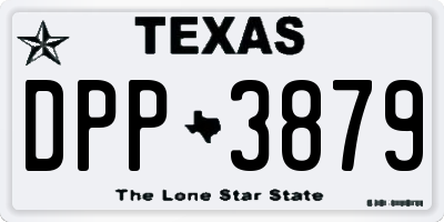 TX license plate DPP3879