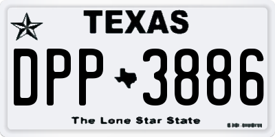 TX license plate DPP3886