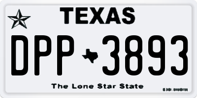 TX license plate DPP3893