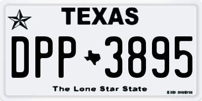 TX license plate DPP3895