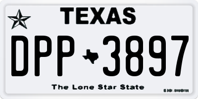 TX license plate DPP3897