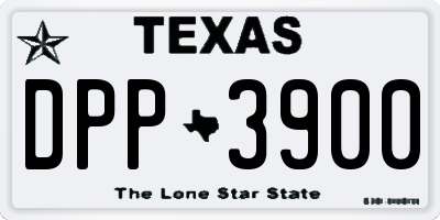 TX license plate DPP3900