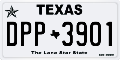 TX license plate DPP3901