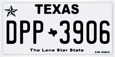 TX license plate DPP3906