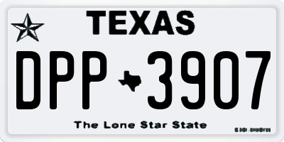 TX license plate DPP3907