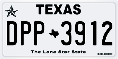 TX license plate DPP3912