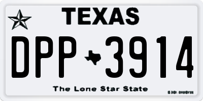 TX license plate DPP3914