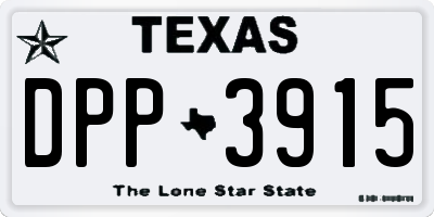 TX license plate DPP3915