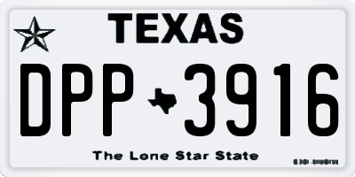 TX license plate DPP3916