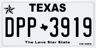 TX license plate DPP3919