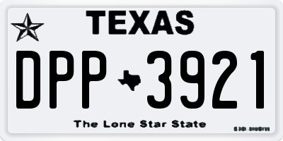 TX license plate DPP3921