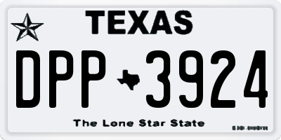 TX license plate DPP3924